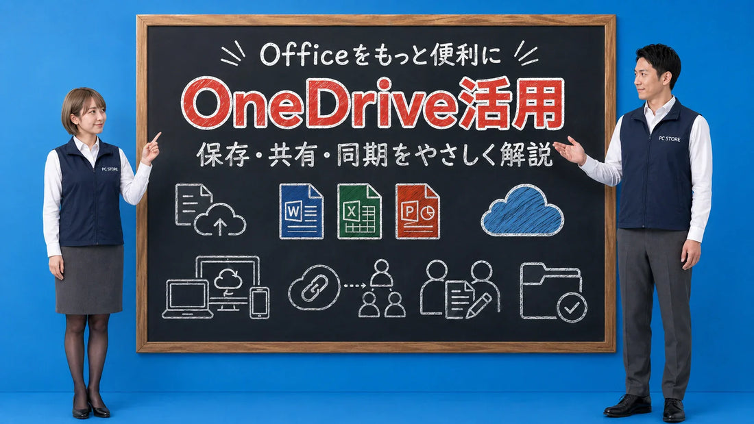 OfficeとOneDriveのクラウド機能活用法を案内する井上七海と坂本大介のアイキャッチ画像