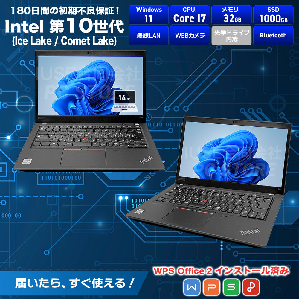 Lenovo ThinkPad T14s Gen 1 スペック一覧(WPS Office 2搭載)