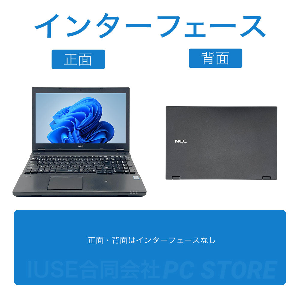 NEC VersaPro VKM17/D-3 の正面と背面のインターフェース一覧