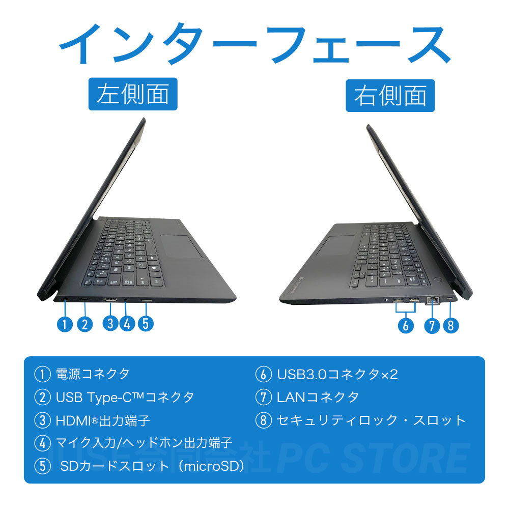 TOSHIBA dynabook S73/DP の左右側面のインターフェース一覧